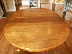 Golden Oak Table After Restoration