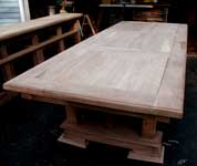 Hand Made Custom Solid Walnut New Wave Gothic Dining Table by Artisans of the Valley - In Progress - Dryfit Table Structure