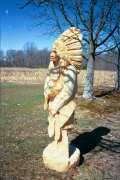 Artisans of the Valley feature Chainsaw Carving by Bob Eigenrauch - Native American Cheif Unfinished Profile