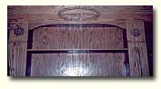 Navy Crest - Hand carving on custom oak bookcase