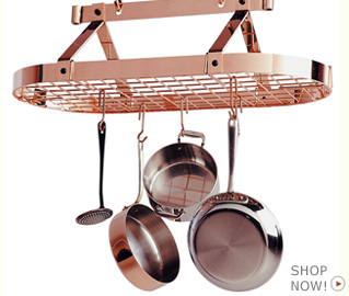 Image from www.potracksource.com copper pot rack