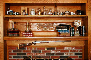 Oak Fireplace Surround - Custom with Library