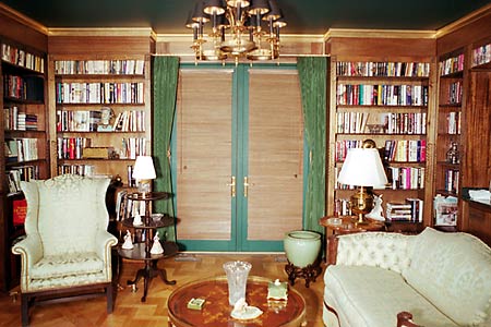 Solid Mahogany English Library by Artisans of the Valley French Door View