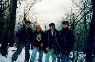 Eric Saperstein, Jim Gross, Tom Clark, Dan DeMarco - Upstate NY Hike (Photo out of Red Dawn!)