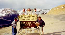 Eric Saperstein (left) Fritz & Lynna Neuberger, Tom Clark, and Daniel Demarco - Colorado Trip at Loveland Pass