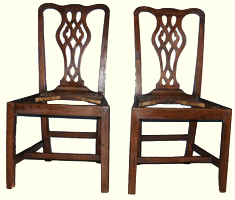 Circa 1790 Chippendale Chairs Circa 1790 After Restoration