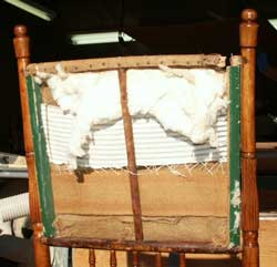 Brewster Style Rocking Chair - Before Restoration Shatted Back View