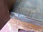 Antique Jelley Cupboard - Foot Closeup Before Restoration