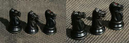 Restored Knights from Jaques of London antique chess set