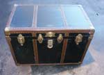 Antique Heirloom Travel Trunk - After Restoration Top Angle View
