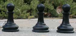 Artisans of the Valley Chess Set Restoration - Three Pawns