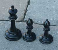 Jaques chess set - Before Restoration King and Bishop
