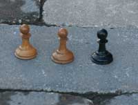 Jaques chess set - Before Restoration Three Pawns