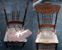 Chair Repair - Before & After(View larger picture)