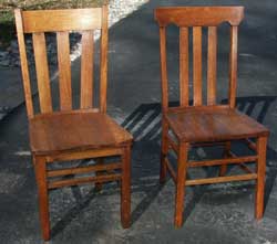 Refinished & Rebuilt Quarter Sawn Golden Oak Chairs