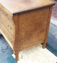 Golden Oak Dresser - After Restoration Right Side