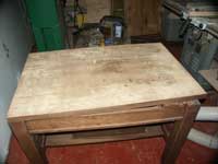 Quarter Sawn Golden Oak Library Table In Progress Restoration - Stripped Top Surface