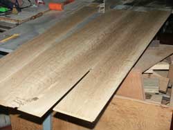 Quarter Sawn Golden Oak Library Table In Progress Restoration - New Top Veneer