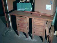 Artisans of the Valley - Golden Oak Office Desk Before Restoration