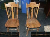 Oak chairs Before Restoration