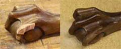 Before and After Restoration by Artisans of the Valley - Ball and Claw Toe Restoration