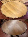 Before and After Restoration by Artisans of the Valley - Pie Crus Tabletop - Whole