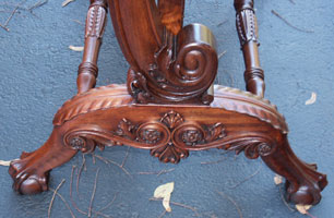 Circa 1904 Mahogany Bedroom Set Restoration Carving Detail Mirror Carving Restration Complete