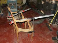 Four Victorian Chairs - In Progress Restoration In Clamps