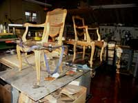 Four Victorian Chairs - In Progress Restoration Strap Clamp