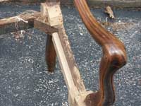 Victorian Arm Chair - Restoration In Progress Closeup Weak Frame