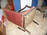 Victorian Arm Chair - Before Restoration Broken Leg