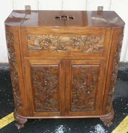 Hand carved bar - before restoration closed