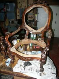 Victorian Chair Before Restoration - Whole