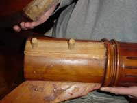 Duncan Phyfe - Mahogany pedestal table - Before Restoration Broken Leg