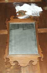Chippendale Wall Mirror Before Restoration