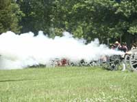 Battle of Monmouth 225th Aniversery Renactment Photo by Eric Saperstein - Cannon Fire