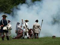 Battle of Monmouth 225th Aniversery Renactment Photo by Eric Saperstein - Artillery Fire