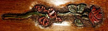Hand Carved Custom Oak Jewelry Box In progress - Rose Complete