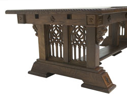 Artisans of the Valley Concise History of American Furniture - Custom Solid Oak New Wave Gothic Dining Table