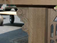 New Wave Gothic Table by Artisans of the Valley - Detail Closeup Corbels