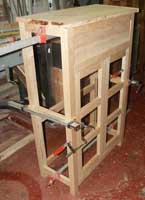 Solid Cherry Custom Pie Safe by Artisans of the Valley - In Progress Frame View with Doors
