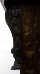Hand Carved Solid Oak Gothic Dining Table by Artisans of the Valley - Corbel Closeup Side View