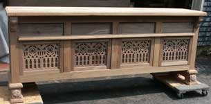 Hand Made Custom Solid Walnut New Wave Gothic Server by Artisans of the Valley - In Progress - Panels Dryfit