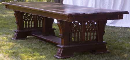 Hand Made Custom Solid Walnut New Wave Gothic Dining Table by Artisans of the Valley - Completed!