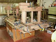 Hand Made Custom Solid Walnut New Wave Gothic Dining Table by Artisans of the Valley - In Progress - Frame in Clamps