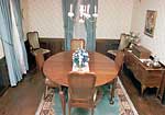 Queen Anne Mahogany Drop Leaf Gate Leg Dining Table Open