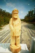 Artisans of the Valley feature Chainsaw Carving by Bob Eigenrauch - Unfinished Ships Captain
