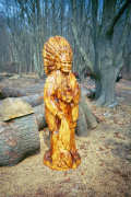 Artisans of the Valley feature Chainsaw Carving by Bob Eigenrauch - Native American Cheif Stained