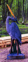 Artisans of the Valley feature Chainsaw Carving by Bob Eigenrauch - Blue Heron Looking Up
