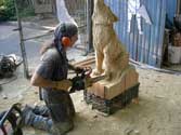 Step 13 Timberwolf Chainsaw Carving - Bob Eigenrauch